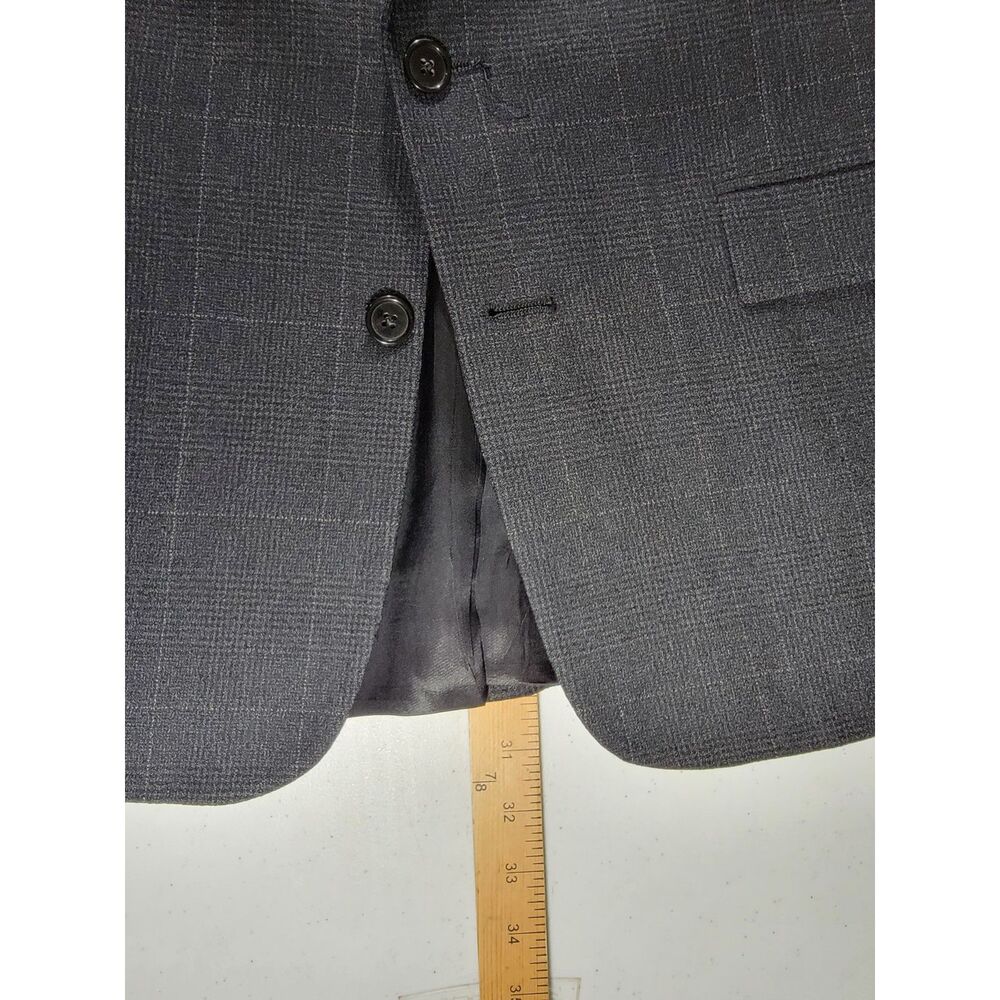 Christian Dior Monsieur Black Plaid Windowpane Sport Coat Suit Jacket Blazer- 41 - Picture 7 of 11